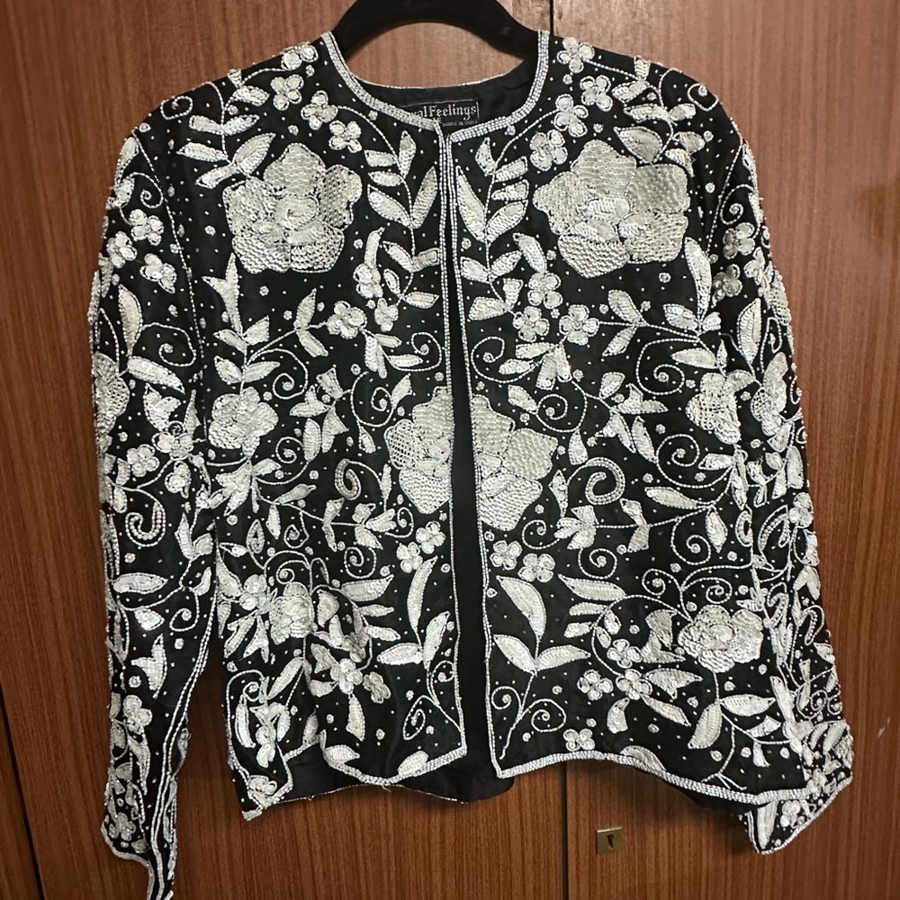 Royal Feelings Vintage silk/sequins jacket